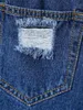 Jeans retro y2k hög midja burr tassel manschetter sommar denim shorts kvinnor avslappnad rippad hål frans korta koreanska byxor