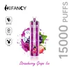 Hifancy Star 15000 16000 Puffs使い捨てエレクトロニックタバコメッシュコイル充電式バッテリータイプCポート電子タバコ蒸気装置ペンElfbars Puffbars