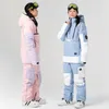 2024 garnitury narciarskie zimowe wodoodporne ciepłe sportowe ubrania na narciarstwa górskie Zestaw Outdoor WindProof Snowboarding Suit Kobiet mężczyzn 240111