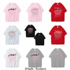 Mężczyźni Kobiety Najlepsza jakość Pieniona druk Pająk Pająk T-shirt moda Top Tees Pink Young Thug SP5DER 555555 T SHIRT Q94F