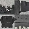 Moda di nicchia maglioni lavorati a maglia autunno inverno strappato oneck causale allentato high street maglione uomo pullover abiti maschili 240111