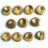 Pendentif colliers bonne qualité naturel oeil de tigre pierre Gogo beignet charmes pendentifs perles 18mm pour la fabrication de bijoux en gros 20 pièces/lot