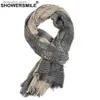 スカーフシャワースカルスカーフメン秋の冬イギリススタイルメンズパッチワークKhaki Black Gray Navy Male Scarf180cm*110cm Q240111