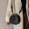 Top Qualität 2024 frauen Casual Handtasche Berühmte Designer Mode Emed Runde Nette Leder Umhängetasche Einzelnen Schulter Tasche