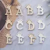 Broches Broche en cristal de luxe couronne Alphabet A-Z lettre épinglette femmes strass métal brillant collier écharpe vêtements décor bijoux