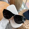 Projektantki okulary przeciwsłoneczne Chao Yang Shulin Cat Eye Oko oka, żeńskie czarne super męskie okulary przeciwsłoneczne, modna duża twarz, odchudzone okulary przeciwsłoneczne 5bvo