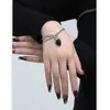 Länkarmband EETIT VINTAGE UNIKT Black Harts Metal Chain Pendant Armband Bangle Chic uttalande Zinklegering Mångsidig handledsmycken