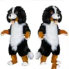 2018 design personalizado branco preto ovelha cão mascote traje personagem dos desenhos animados vestido extravagante para fornecimento de festa adulto size289i