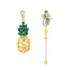 Dangle Earrings Bohemian Vintage Summer Fruit Pineapple-shaped Acrylic Drop Women Girls Colorful Crystal Beach Verano Jewelry