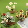 Andere kunsten en ambachten KRABALL Gehaakt bloemenpakket voor beginners met instructie Breigaren Draadhaaknaalden Gemakkelijk gebreide accessoireset DIY-knutselwerk YQ240111