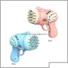 Novelty Games Summer Upgrade 23-Hole Kids Gatling Bubble Gun Charging Electric Rocket Launcher Wedding Hine So Kidssunglass Drop Del Dhxs2