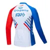 2019 FDJ Heren Lange Mouw Wielertrui Mtb Fietsen Kleding Fiets Maillot Ropa Ciclismo Sportwear Fiets Clothes270V