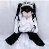 Kobiety strój pokojówki Lolita cosplay urocze seksowna erotyczna kawaii kostium kawiarni czarny biały mężczyzna mundur fartuch sukienka Bowknot Mucama 240110