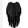 Sjaals Kameel Suède Bloemen Uitgehold Fringe Kwastje Sjaal Vrouwen Vintage Capes Poncho's Herfst Boheemse Vest Mantel Boho 230201321P