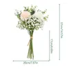 Fleurs décoratives 12 pièces blanc artificiel babybreaths pissenlit bouquet soie plastique fausse fleur pour la maison de mariage décor salon organiser