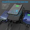 Cell Phone Power Banks 43800mAh Solar Power Bank Fast Qi Wireless Charger for 12 Poverbank PD 20W Fast Charging PowerbankL240111