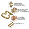 Necklaces TOPGRILLZ Stainless Steel Gold Color Cuban Chain Faucet Button Hip Hop Fashion Jewelry For Gift 6MM/10MM/12MM/14MM/16MM