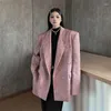 Women's Suits Korean Trendy Women Suit Jacket 2024 Autumn And Winter Light Sensitive Snake Leather Chain Premium Loose Casual Blazer