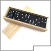 ألعاب البطاقات Amazon Sale Wooden Black 28 قطعة لعبة Dominoes Poard Game Tradition