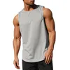 Débardeurs pour hommes printemps et été couleur unie sans manches séchage rapide à manches longues chemise de Compression hommes t-shirts pour doux