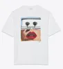 Frankreich Paris Blazing rote Lippen Porträt gedrucktes T-Shirt Luxus Mode High Street Sl P Männer Paar Casual T-Shirts Sommer Frühling Baumwolle y Tshirt