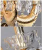 Lampa ścienna El Gold 3 światła Cynk Candle Crystal