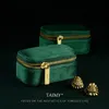 Taimy Mini Plush Velvet Jewelry Box Ring Portable Travel Storage Box Jeweller Retail Store Packging無料カスタム240110