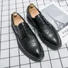 Gentleman Business Formal Leather Shoes Mens Fashion Dress Shoes Classic Italian Formal Offford Shoes for Men Derby Shoes 240110