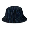 Berety jasnoniebieski kod maniak Linux Bucket Hat for Women Men Studenci Składany Bob Fisherman Hats Panama Cap Streetwear