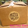 Hela 1200 st mycket Nytt tack Design Kraft Seal Sticker Gift Seal Etikett Klistermärke för Party Favor Present Bag Candy Box Decor247T