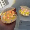 Autre décor à la maison Shell Tulip Night Light Handmade DIY Cadeau Chambre Ambiance Lampe Home Decor Girl Anniversaire Surprise Valentine Fête des Mères Vaiduryd