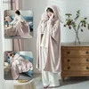 Blankets Cartoon Rabbit Hooded Blanket Cute Pajamas Flannel Double Shawl Blanket Women's Winter Warm Sleeping Blanket Leisure Home Wear