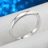 Cluster Rings Yanleyu Simple Smooth Plain Ring Geometric Irregularities Couple For Men And Women PT950 Platinum Fine Jewelry Gift