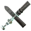 Assista Bandas Couro Genuíno 12 14 15 16 17 18 19 20 21 22 23 24mm Banda Bambu Padrão Retro Strap Borboleta Fivela Cinto Pulseira