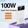 Mobiltelefon Power Banks 50000mAh 100W Super Fast Charging Power Bank Portable Charger Battery Pack PowerBank för iPhone Huawei Samsungl240112