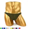 Costumi da bagno da uomo Slip sexy maschili Traspirante Seta di ghiaccio Bikini Mutandine Mutande Pantaloni Vita bassa Intimo da bagno da uomo Sunbath Beach