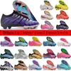 Envoyer le sac Chaussures de football pour hommes Ronaldo CR7 Vapores XV Elite XXV FG Crampons Neymar ACC Mbappes Zooms Superfly 15 Chaussures de football pour enfants Garçon Baskets Botas De Futbol en plein air