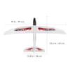 4899cm stort skum Glider Airplane Hand Throwing Planes Outdoor Toy 2 Flight Mode Flying for Kids Birthday Party Favors 240110