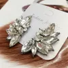 LUBOV – boucles d'oreilles pendantes en pierre de cristal transparente, décoration en strass, opale claire, bijoux de fête tendance pour femmes