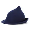 High Quality 100% Wool Modern Halloween Witch Hat Women Party Hat Festival Party Winter Cute Cap 240110