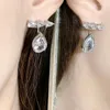 Boucles d'oreilles pendantes LXOEN marque délicate luxe cubique zircone goutte pour les femmes dîner de mariage anniversaire cadeau d'anniversaire bijoux Atacado