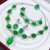 Ensembles de bijoux de diamant Jade fait à la main