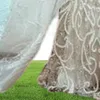 Plus Size Mermaid Wedding Dresses with Detachable Train 2022 Lace Beaded Sheer Neck Illusion Long Sleeve Civil Bridal Gown Robe de9112223