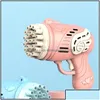 Novelty Games Summer Upgrade 23-Hole Kids Gatling Bubble Gun Charging Electric Rocket Launcher Wedding Hine So Kidssunglass Drop Del Dhxs2