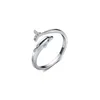 Rings Licliz S925 STERLING SILVER DOLPHIN CZ調整可能なオープニングリングfor Women Jewelry Accessorie Anillos 925 Plata Para Mujer LR0849