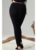 Kvinnors leggings yoga fast färg sömlös mjuk träning fitness set hög midja