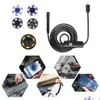 Caméras d'inspection 7mm Endoscope Caméra USB Mini étanche 0,5-10M Tube de serpent souple dur Endoscope pour smartphone Android Loptop PC Dh0Xu