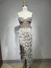 2024 Luxury Sheath Prom Dress Sweetheart Pearls Feathers Crystal Tea längd Kvällsnattklänningar Formella festklänningar Abendkleider Robe de Soiree