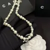 New Style Women Pearl Necklace Luxury Brand Pendant Necklaces Boutique Designer Jewelry Classic Logo With Bix Girl Couple Gift Pendant Necklace