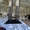 9 hoofden zwarte gouden kandelaar hoge lange steel vloer bruiloft kaars houder stand voor tafeldecoratie bruiloft centerpieces 280